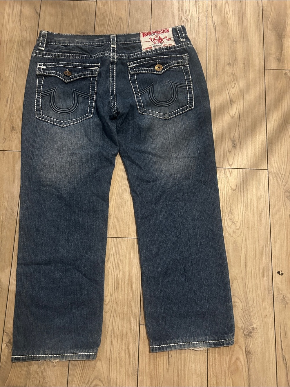 True Religion Men's Dark Indigo Relaxed Straight Jeans
